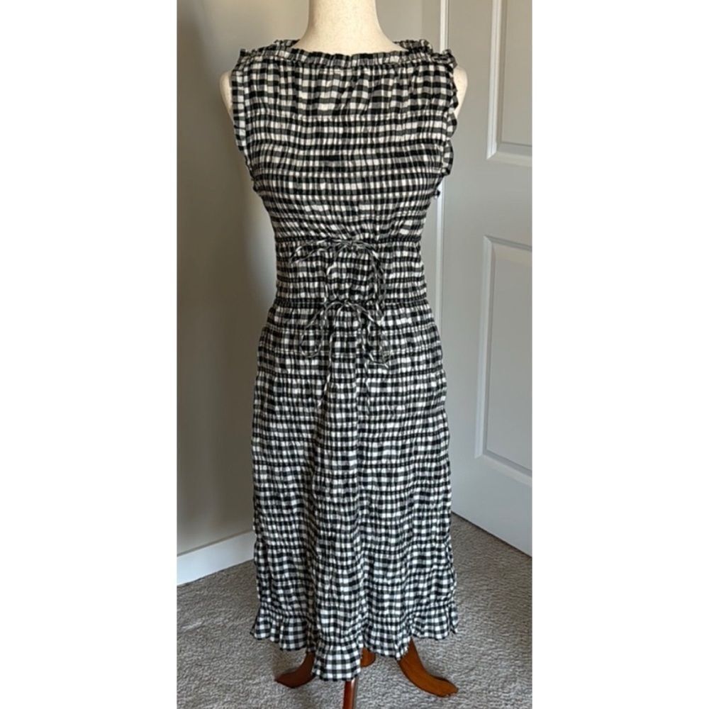DOEN ROSELLA DRESS
IN NOIR GRETA GINGHAM Size M - Picture 13 of 16
